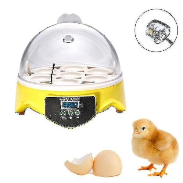 Automatic Poultry Egg Incubator 7 Eggs Temperature Control Bird Hen Hatcher Z