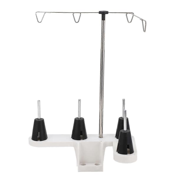 4-tråds trådholder i plast og rustfritt stål, multifunksjonell spoleholder for husholdningssymaskiner