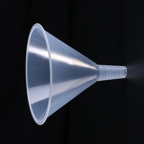 150 mm plast vit transparent tratt för garage / bilvätskor / laboratorium / K