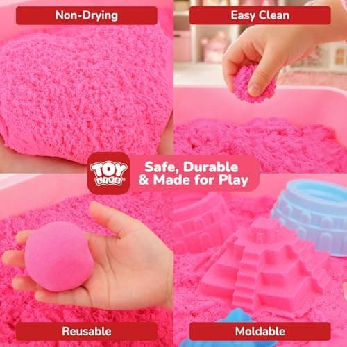 TOY Life Enhörningssensorisk låda, magisk sandlekssats för flickor, ålder 3+