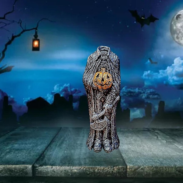 Päätön ratsumies kurpitsa koristeet hartsi veistos käsityöt Halloween juhlat toimisto työpöytä kotitalous koristeet