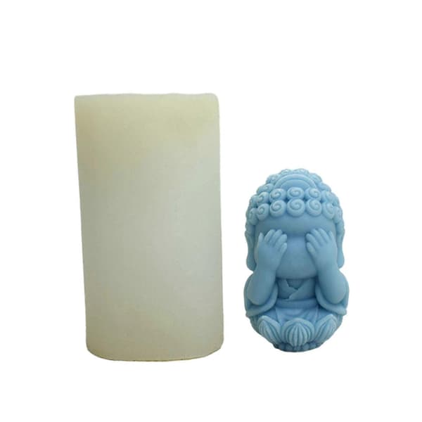 Statue Stearinlysform for DIY Stearinlys Gips Ornamenter Julegave Hjemmeinnredning, Epoxyharpiks Støpe Silikonform