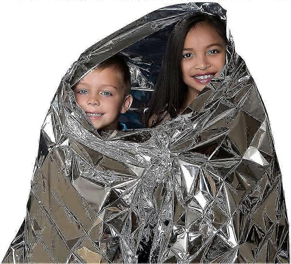 Nödfilt, reflekterande termisk första hjälpen-foliefilt (silver, 3-pack)