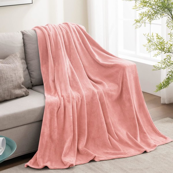 Fleecefilt Svart Överkast Filtar för Soffa & Säng, Plysch Mysig Fuzzy Filt 50\" x 60\", Super Mjuk & Varm Filten för Höst och Vinter