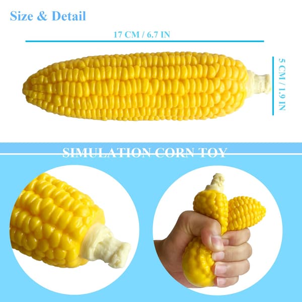 Corn Squishies Stress Relief Novelty Toy Soft Scented Simulation Corn Squeeze Toys Cute Birthday Gift