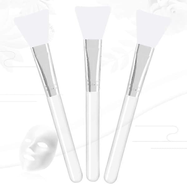 Kosmetikbørster lavet af silikone, bløde, til påføring af foundation, makeup osv., makeuptilbehør, 3 stk., 2326