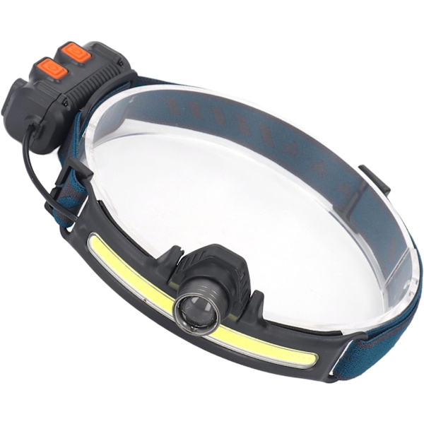 Flood Light Sensor Huvudlampa, 2 Lägen ABS Anti Slip Switch Typ C Laddning COB LED Fiske Arbets Huvudlampa för Camping