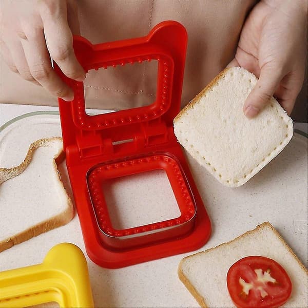 Metall Sandwichkutter Forsegler Firkantet Sandwichkutter Barn Matboks Bento Boks