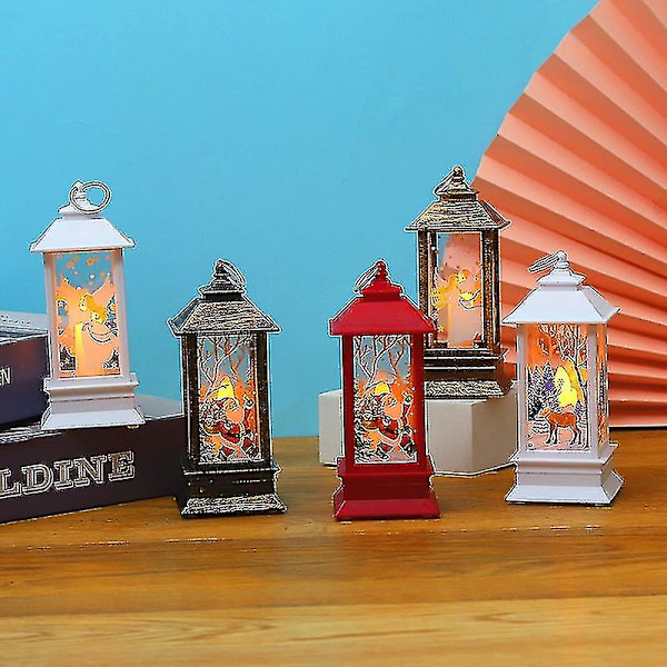 Julelykt Lysestake Lampe Nattlys Skrivebord Julepynt red Big