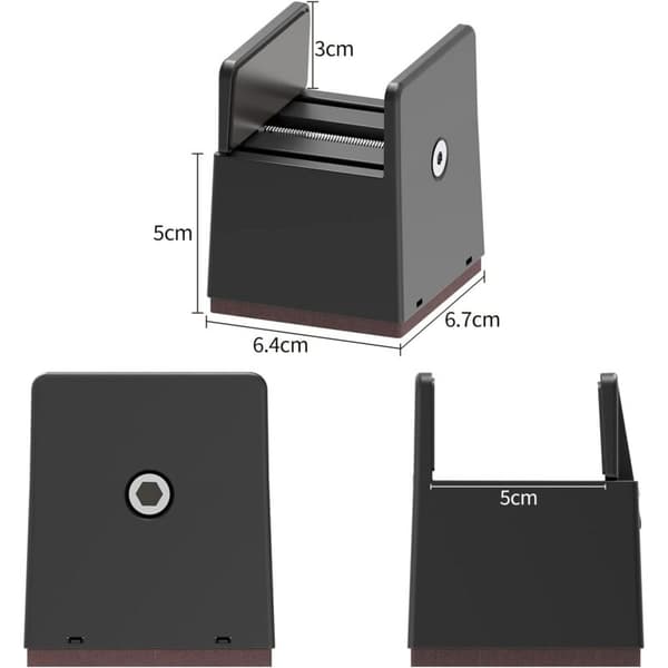 Adjustable Bed and Furniture Risers with Screw Clamp, 4 Pcs 5cm Adjustable Bed Risers, Heavy Duty Coffee Table-