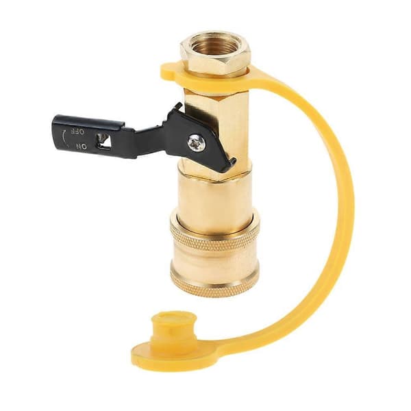 5 stk. 1/4 tomme RV Quick Connect Propanadapter Afspærringsventil Fuldstrømsstik 3/8 tomme Han Flare Fitting til RV-del