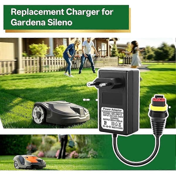 28V 1.3A Adapter Strømforsyning til Gressklipper, for Husqvarna Automower 105, 310, 315, 315X Robotgressklipper, EU-plugg