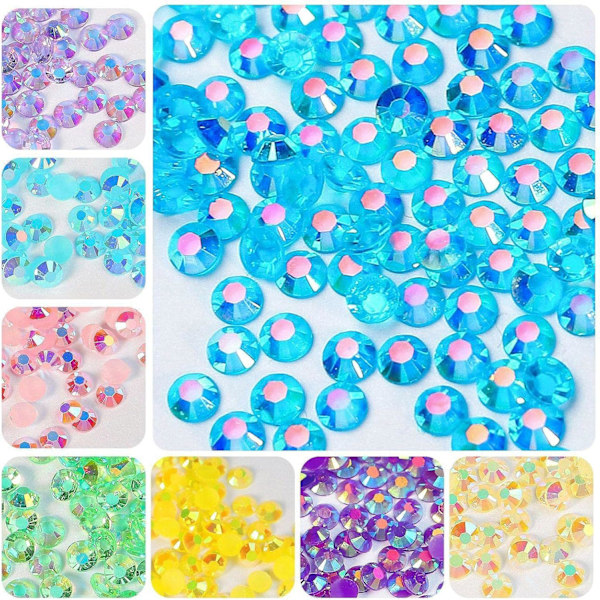 Litet Kristall Strass Kit | 3500 Delar Glitter Resin Strass Kit, Flatback AB Klara Juveler Diamanter Nageldekorationer för Niktule B
