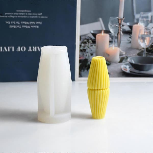 Cylinder Stearinlysforme Silikone DIY 3D Aromaterapi Stearinlys Håndlavet Gave Sæbe Ler Håndværk Dekorationer Forme