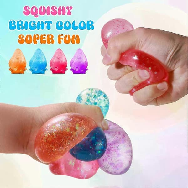 Dream Squishy Drop Squishy Stressbold, Vanddråbe Fidget Stressbold, Is Squishys Stress Cube-Drop Malt Sukkerkugler Sensorisk til Lindring af Angst Blue