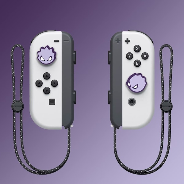 4 st tumgreppskåpor kompatibla med Nintendo Switch/OLED/Switch Lite, mjuka silikon joystickgrepp söta 3D analoga sticköverdrag munkar