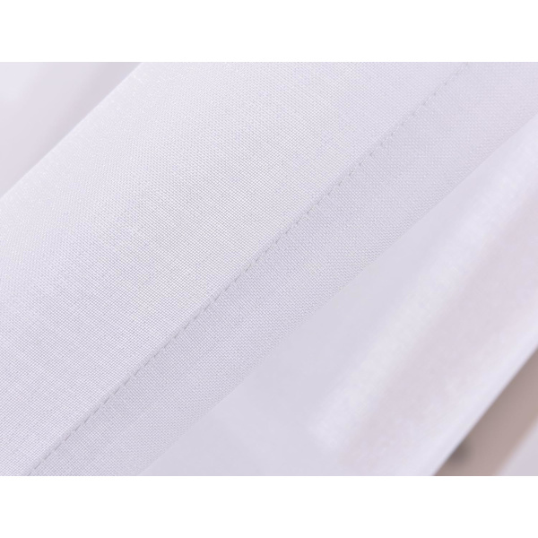 Genomskinliga gardiner vita 【B137*L213cm】, 137 cm * 213 cm, stånghylsgardiner av gasväv för vardagsrum, sovrum, fönsterbehandlingar, 2-pack