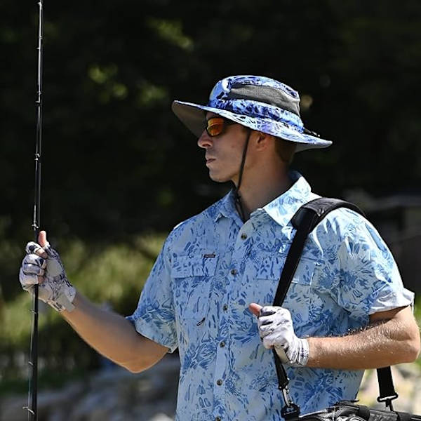 Boonie Hat - Solbeskyttende Hat, Fiskehat, Strand- og Vandreturshat, Padling, Roning, Kajakhat