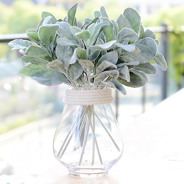 1 stk. Kunstige Planter Blomst Kaninøre Blad DIY Bryllup Hjem Arrangement Krans Q Red