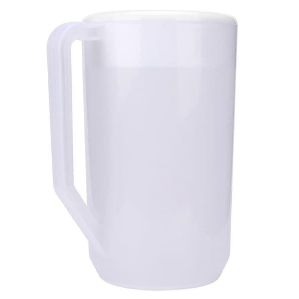 4000 ml stor kapacitet giftfri plast kallvattenflaska (transparent vitt lock)