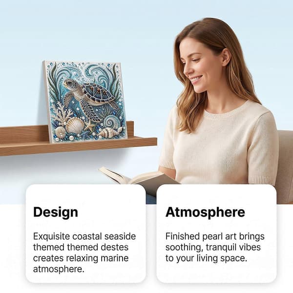Havtema Perlekunst DIY-sett Sjøskilpadde Design