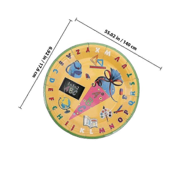 Barnepapir til skolestartfest 32 stk assorterte farger