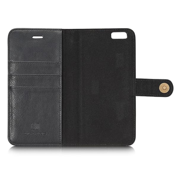 DG.MING etui med magnetisk skal & stativ til iPhone 6/6S, sort sort black