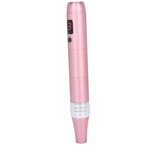 Professionell Derma Pen Mikronål 3 Växlar Justering Anti-Aging Terapi Hudapparat Rosa