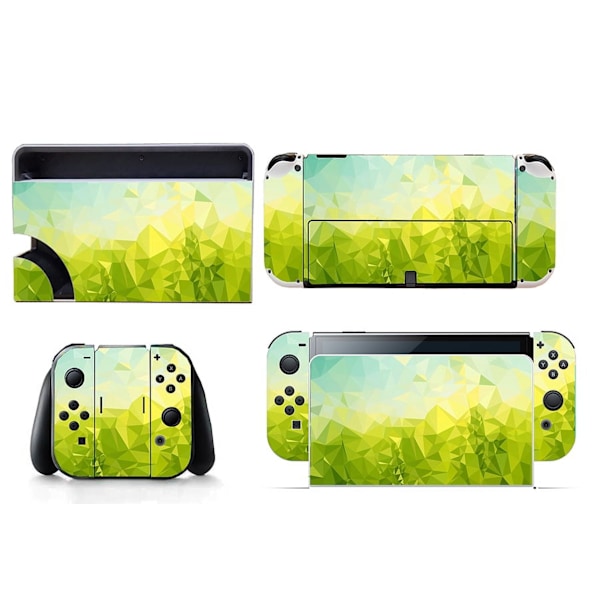Sopii Switch OLED -tarroille, hieno muotoilu, pölytiivis, naarmuuntumaton ja värikkäät tarrat (vihreä) Style10