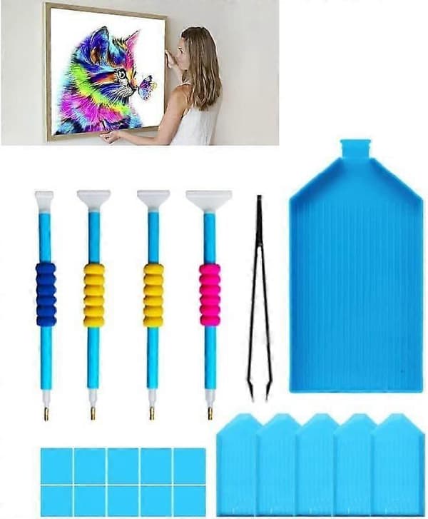 Diamantmaleri tilbehør, DIY diamantmaleri værktøjssæt, 25 stk. 5D diamantmaleri tilbehørssæt, diamantpen tilbehør