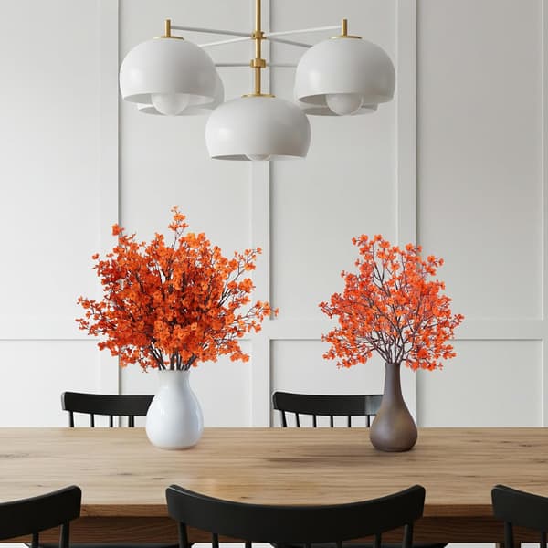 12 stk. kunstige efterårsblomster, \"Real Touch\" brudeslør, falske orange blomster