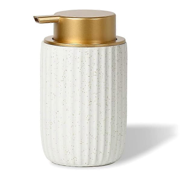 Spräcklig matt keramisk skumtvålpump, 350 ml påfyllningsbar pump