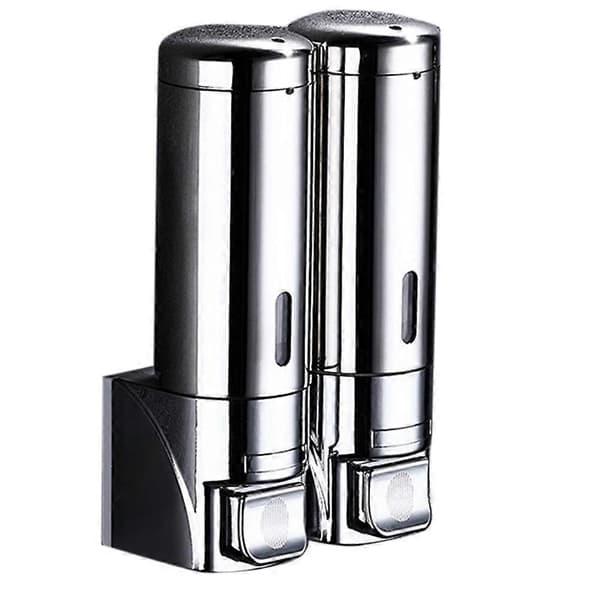 2X300Ml Sæbedispenser Væg Vægmonteret Hotel Shampoo Lotion Flydende Sæbedispenser Rustfrit Stål Håndsæbedispenser