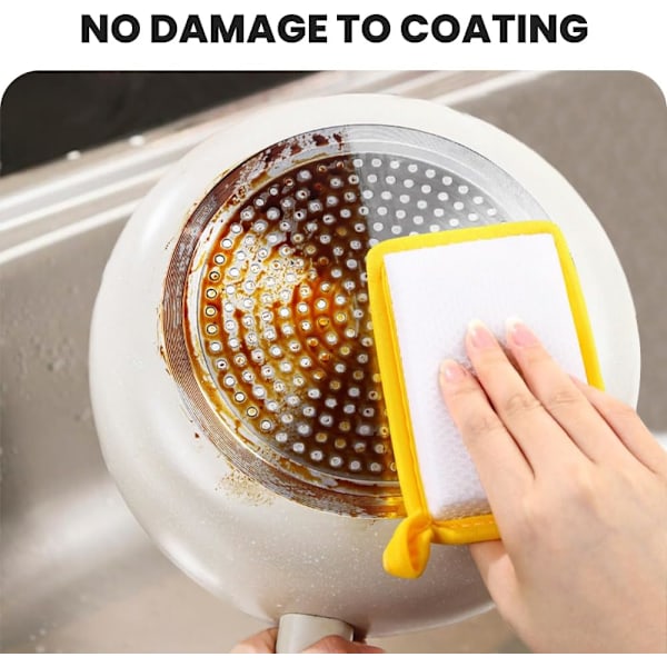 Disksvamp, dubbelsidig köksdisktrasa, absorberande svamp för flera ändamål, diskrengöringsdyna för skålar, diskmaskin för kök 10pcs