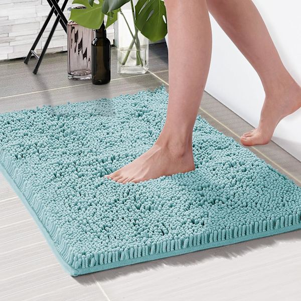 Kylpyhuoneen matot, 17\"x24\", liukumattomat kylpymatot kylpyhuoneeseen, imukykyiset suihkumatto, pehmeä chenille-kylpymatto, pieni kylpymatto lattiamatto kylpyammeeseen