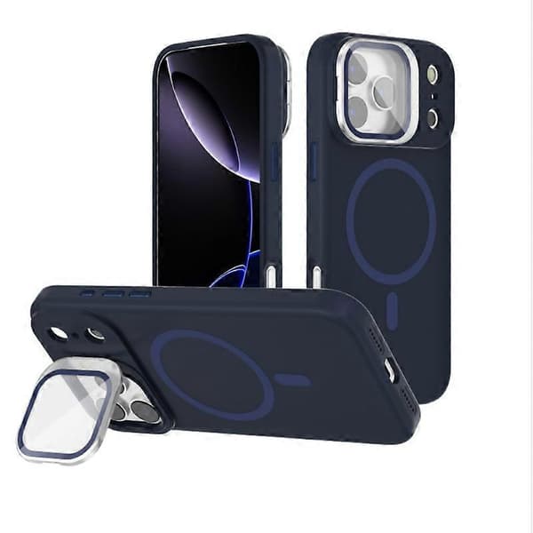 Magnetisk Stander Etui Kompatibel med iPhone 17 Pro Max Stødsikker TPU Silikone Beskyttelse