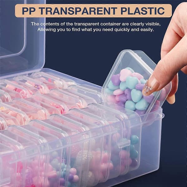 Pärlor Organizer Box, En Stor Transparent Box