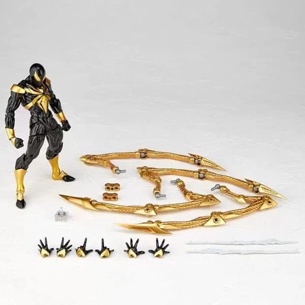 Yamaguchi-stil Iron Spider-Man figur, begrænset udgave, rød og sort bevægelig figur. black