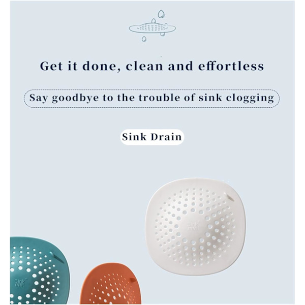 3PCS Husholdnings Kjøkkenvask Filter Dusj Avløp Hår Catcher Stopper Bad Gulvavløp Deksel Universal Anti-Clogging Vask Sil