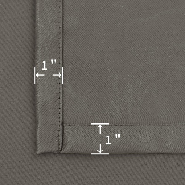 od Pocket Hvite Gardiner for Stue - Termisk Isolerte Vindusbehandlingsgardiner for Soverom, 2 Paneler, 52 x 63 Tommer