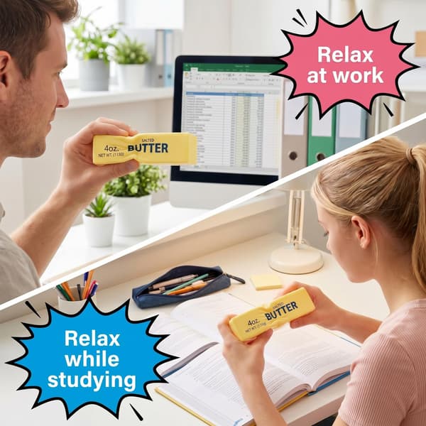 2-pack smörsquishy-leksaker, långsamt stigande dumpling-squishy-klämleksaker för sensorisk stresslindring, presenter för pojkar, flickor, vuxna,