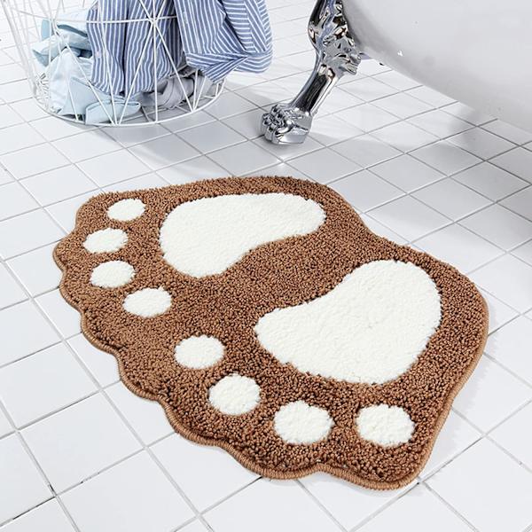 Badeværelsesmåtter Vandabsorberende Skridsikker måtte Brugt i Badeværelse, Brusebad, Værelse, Etc. Blød Mikrofiber Bademåtte Maskine (19x26'')