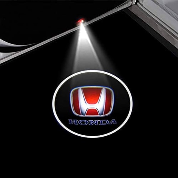 2 stk. til Honda trådløs bildørlogo lys LED HD velkomst høflighed Ghost Shadow projektorlampe passer til Honda biler