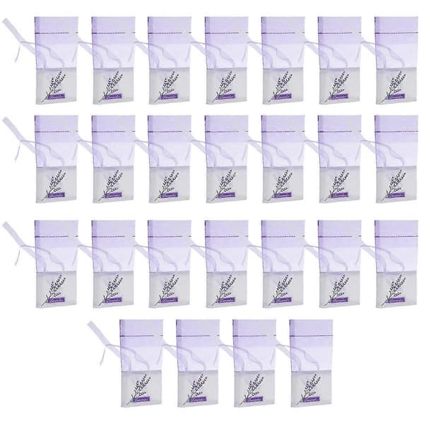 50 stk. tomme lavendelposer Blomsterprint Duftpose Brevpose til afslappende søvn Light purple 25pcs