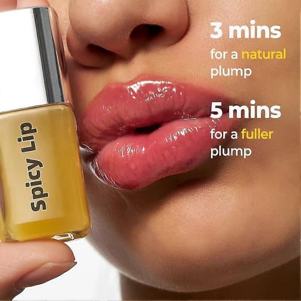 Spicy Lip Plumping Serum - Rask Volumisering, Glatter ut Fine Linjer, Bærbar 1st 4g
