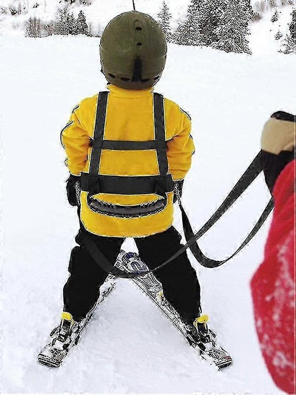 Skisele til børn Begynder Skitræningssele Skøjteløb Snowboard js Black