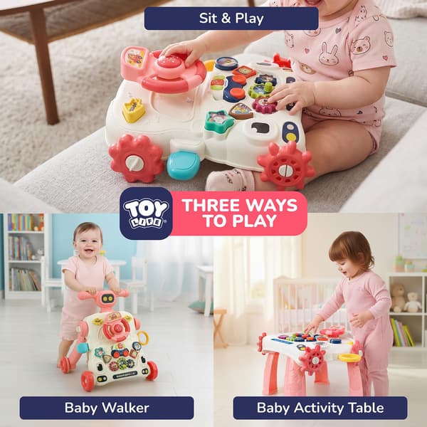 TOY Life 3-in-1 Baby Walker, Activity Table, 6-36 Months
