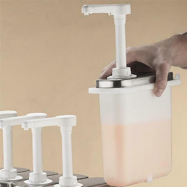 1L Sauce Dispenser Pumpe Rustfrit Stål Krydderipumpestation Krydderipumpedispenser Håndpresse