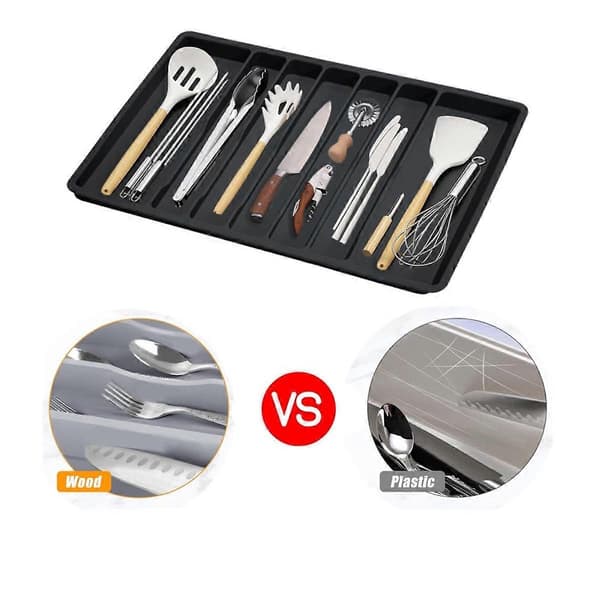 Silikon skuffeorganisator (57x35.5x3) Oppbevaringsstativ med flere rom