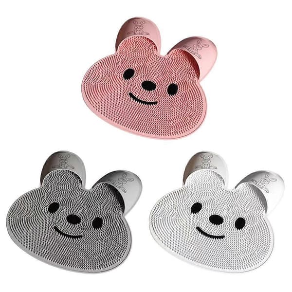 Fotborste i silikon - Massagepärlor Halkfri - Duschpedikyr Matta grey 1pcs